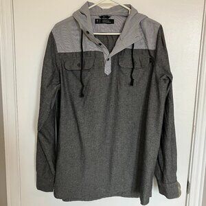 Red Dragon Apparel Gray Lightweight Hoodie Shirt Men's Size Large